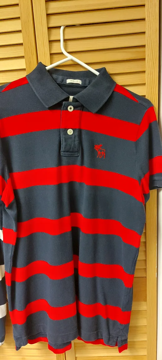 Abercrombie & Fitch XL Striped Polo Shirt thumbnail