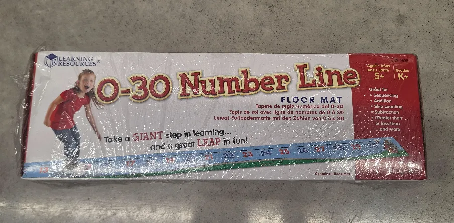 Learning Resources LER0935 0-30 Number Line Floor Mat, Blue image indicator(4)