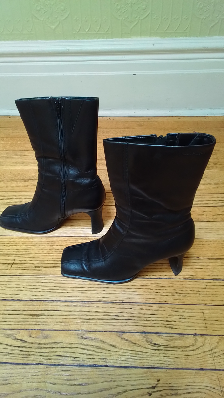 Nine West Black Leather Ankle Boots - photo 2
