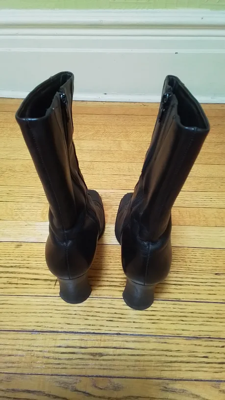 Nine West Black Leather Ankle Boots image indicator(4)
