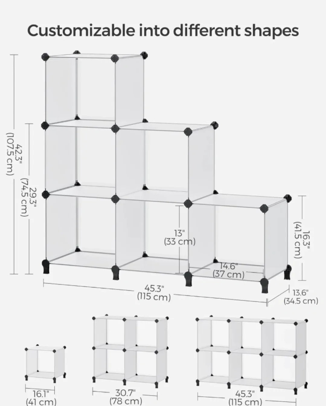 Modular Storage Organizer- Cube Shelf Unit🇨🇦🧡 image indicator(4)