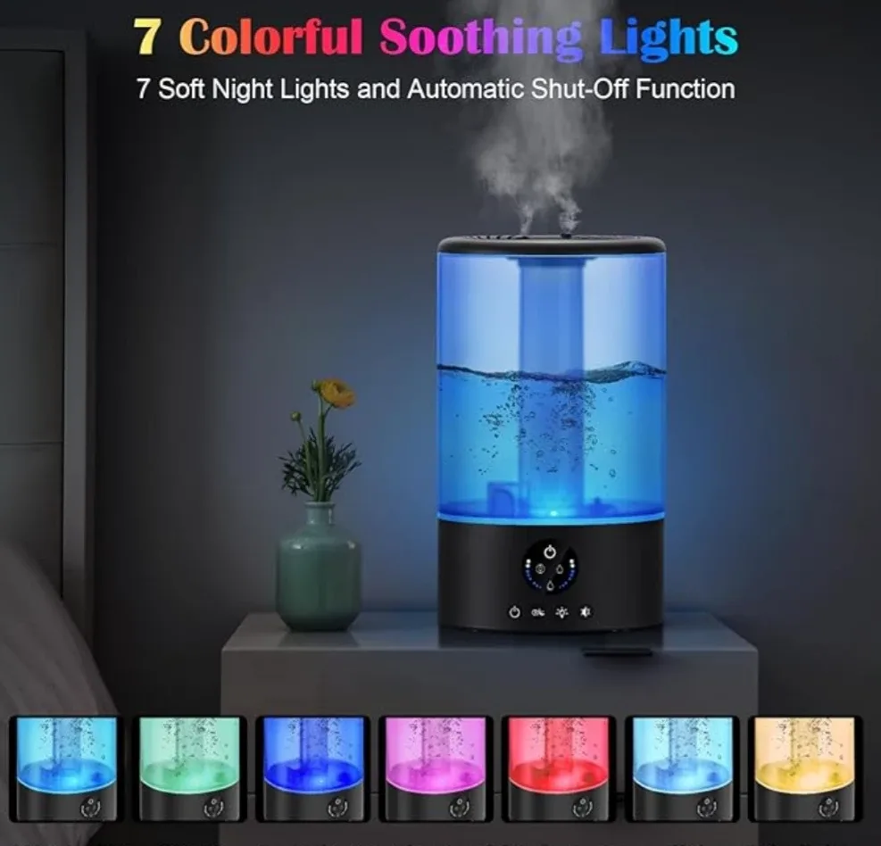Cool Mist Humidifier with 7 Colorful Soothing Lights thumbnail