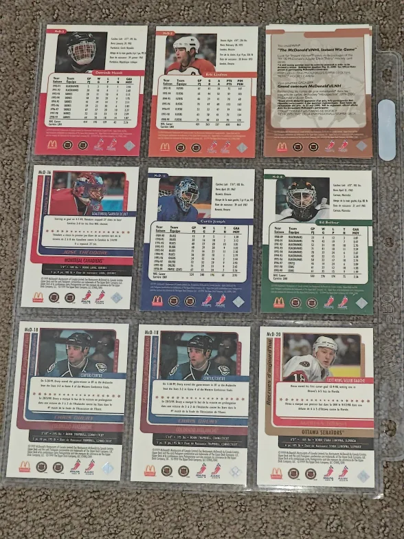 1999-2000 McDonalds Upper Deck Hockey Card Retro - 16 Cards image indicator(6)