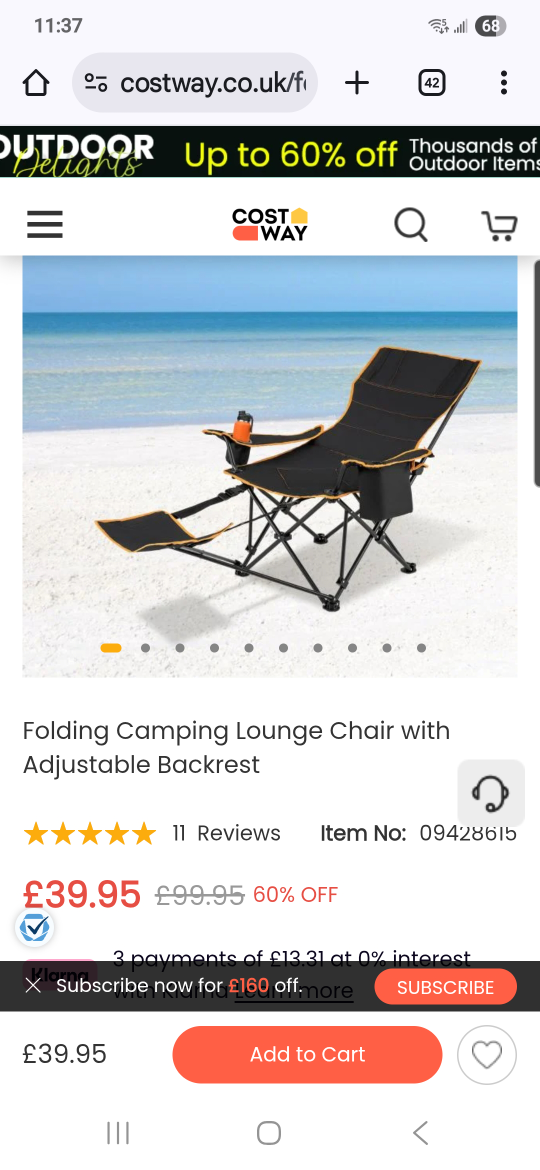 Camping chair w/footrest that reclines 🇨🇦 - photo 5