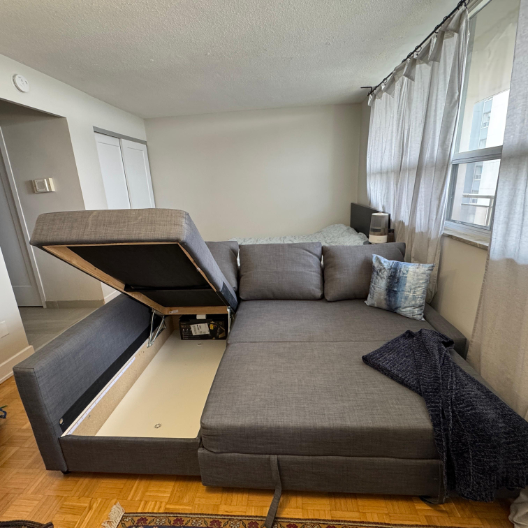 Grey Sectional Sofa with Storage - photo 3