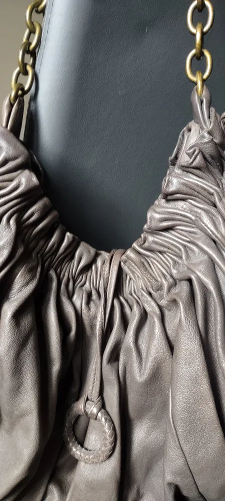 BCBGMAXAZRIA sofe  cowhide Hobo Bag image indicator(9)