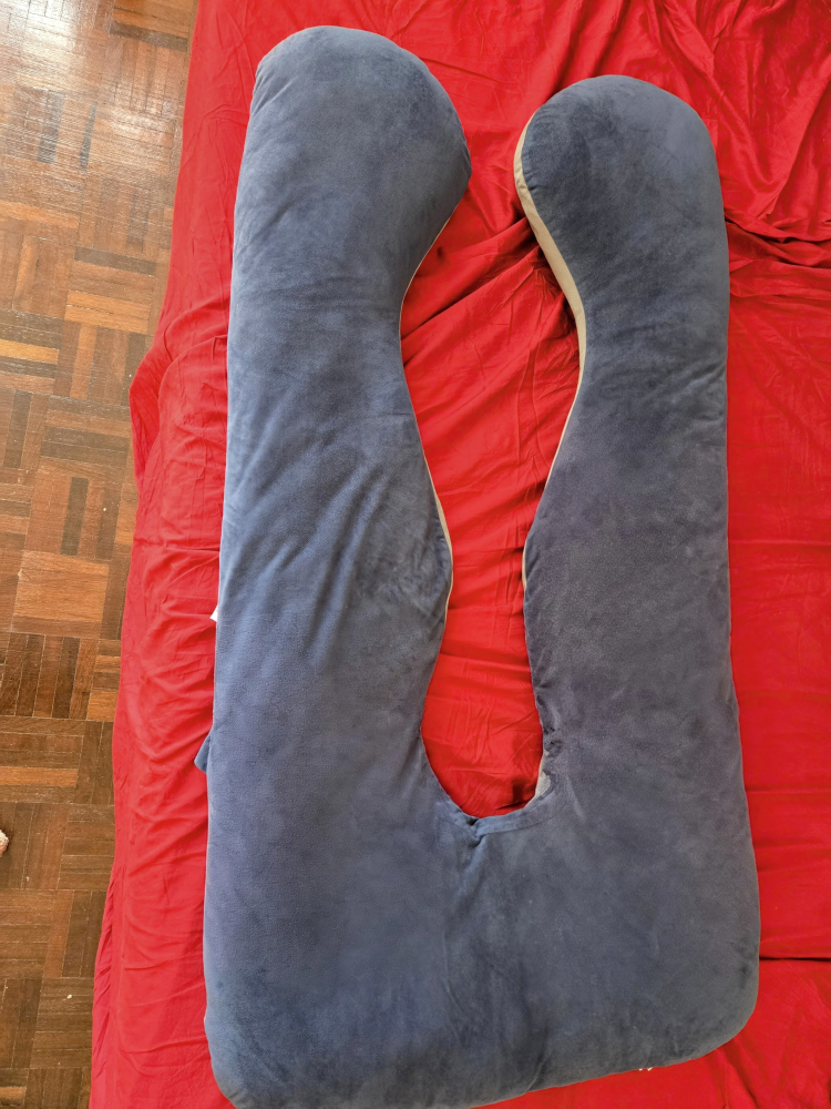 U-Shaped Pregnancy Pillow - Grey - photo 2