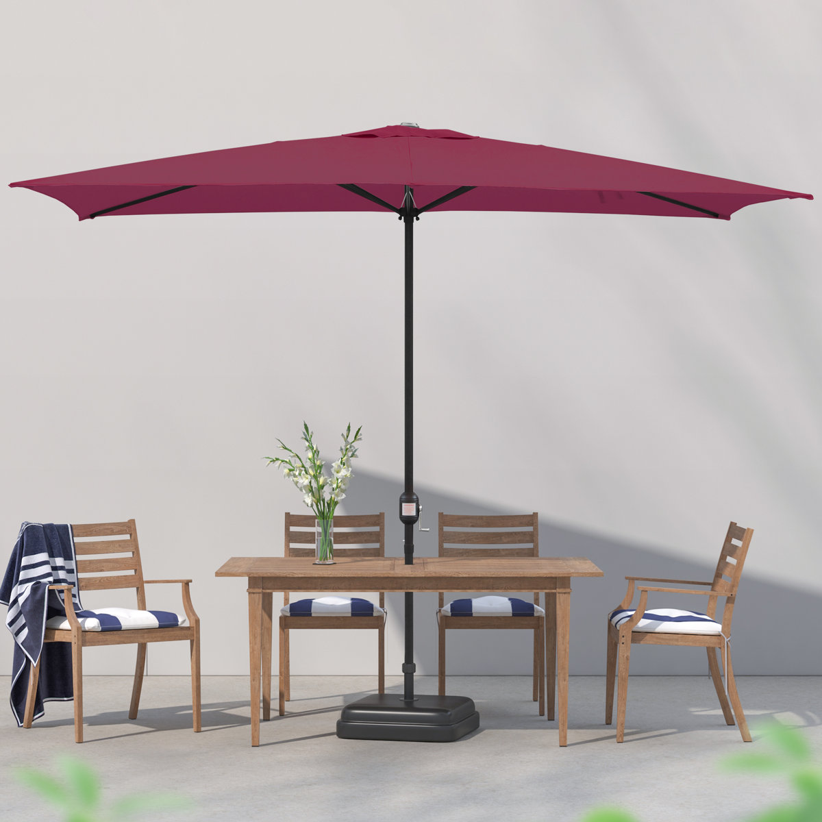 Bradford 120'' x 78'' Market Rectangular Patio Umbrella