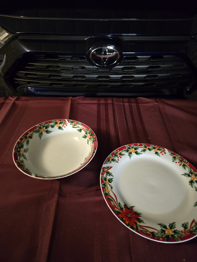 Mikasa Holiday Bloom Dishes and Sleigh