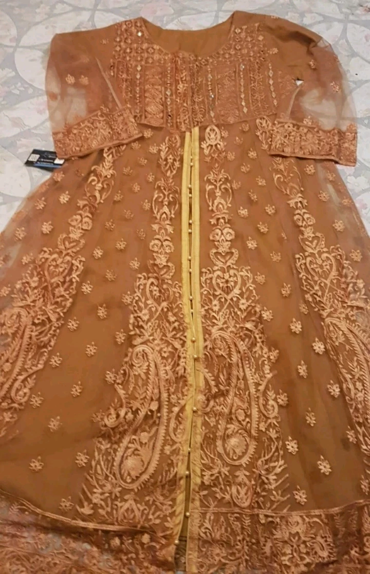 Brown Embroidered Shalwar Kameez - photo 2