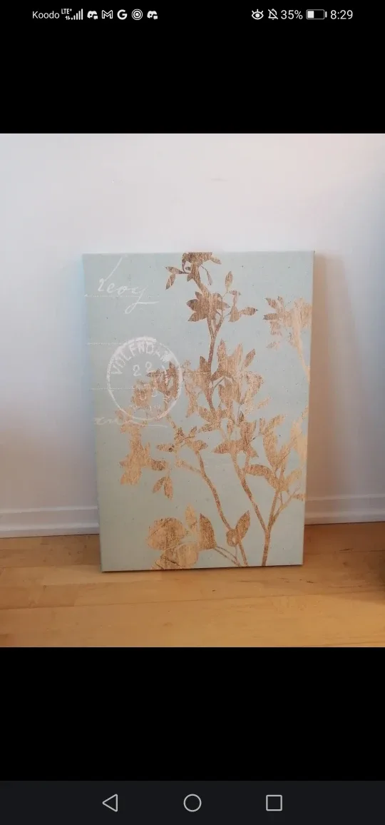 Floral Canvas Wall Art 20x30 thumbnail