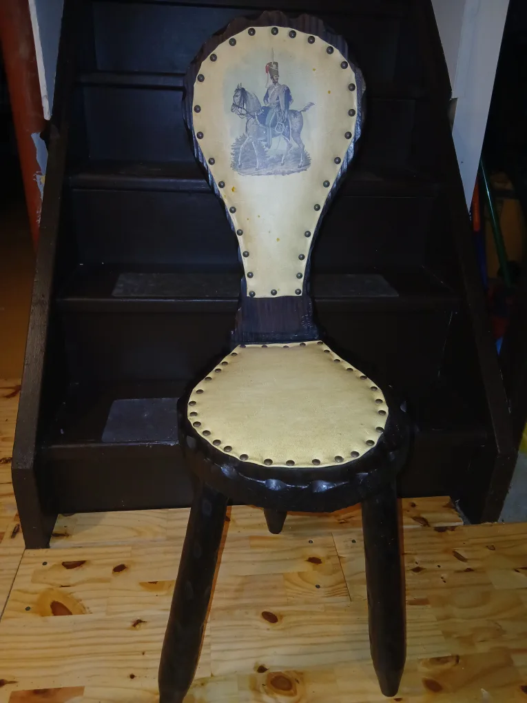 Vintage Wooden Milking Stool Chair thumbnail