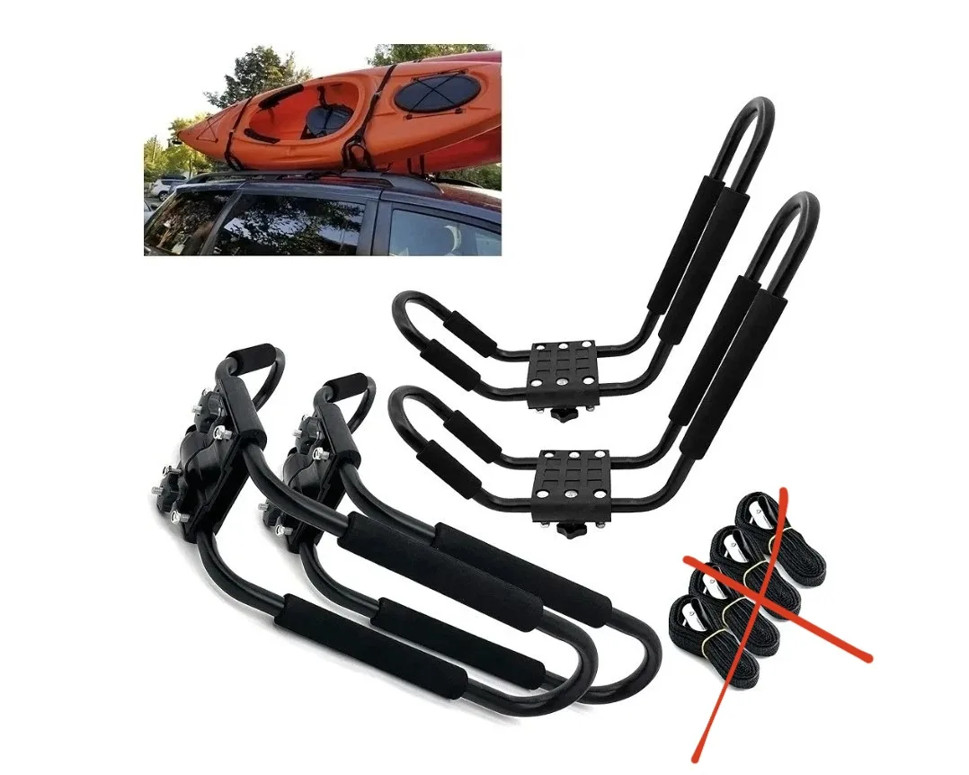 Telakeni 2 Pairs Kayak Roof Rack Carrier | Universal SUV Car thumbnail