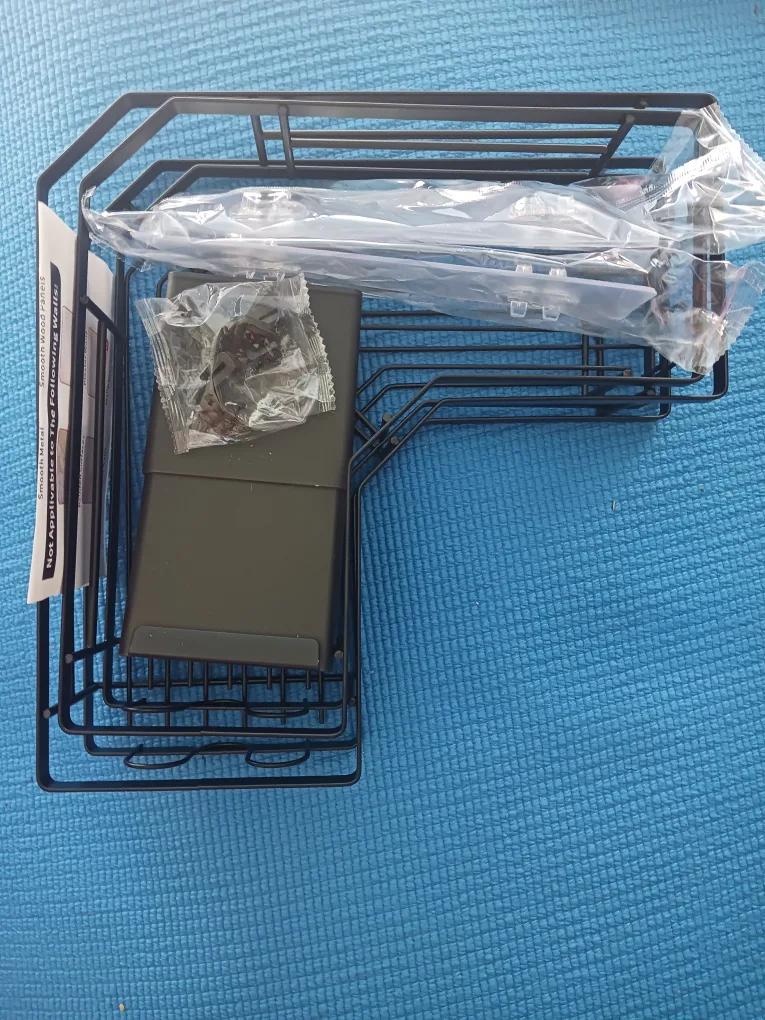 New Black Corner Shower Caddy image indicator(4)