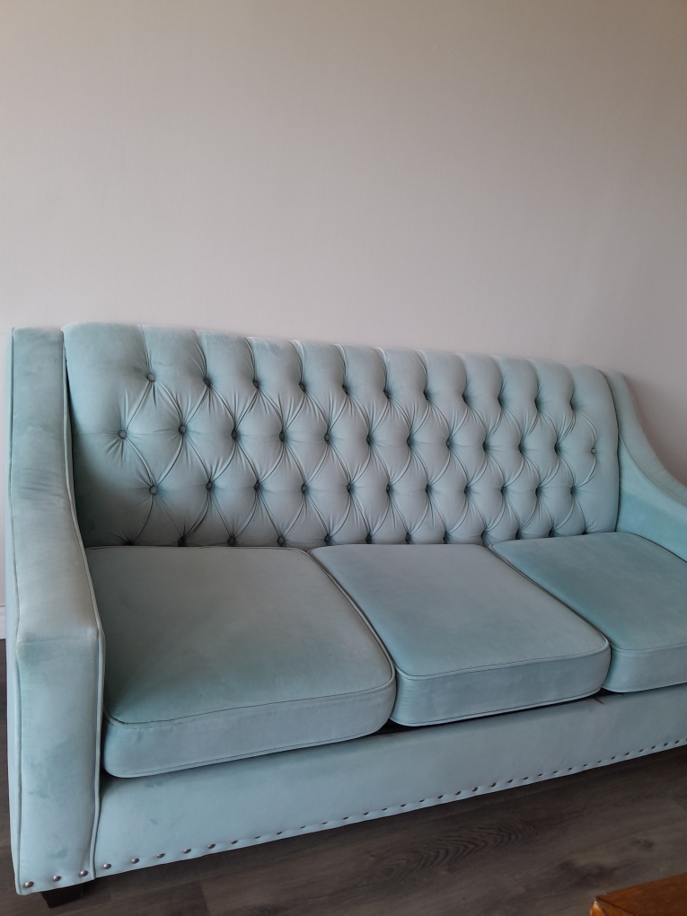 Blue Tufted Sofa - photo 3