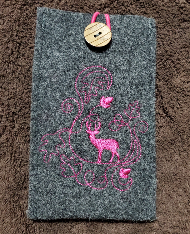 Embroidered Felt Phone Case (6.75" x 4")