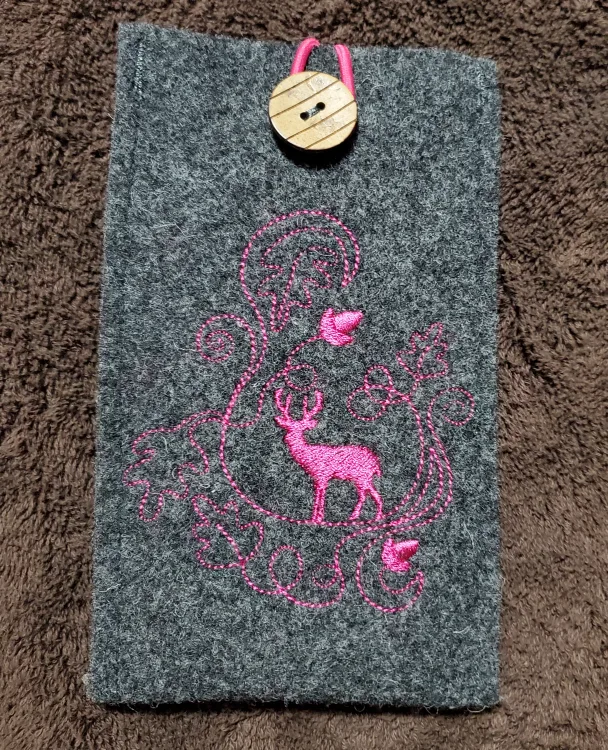 Embroidered Felt Phone Case (6.75" x 4") thumbnail