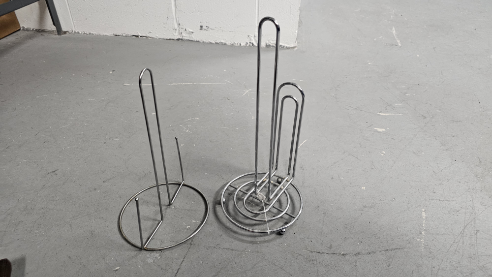 Two Metal Paper Towel Holders