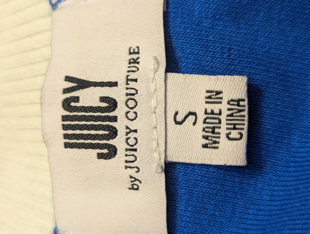 NEW SMALL Womens Juicy Couture Vintage Royal Blue Terry Jumpsuit image indicator(9)