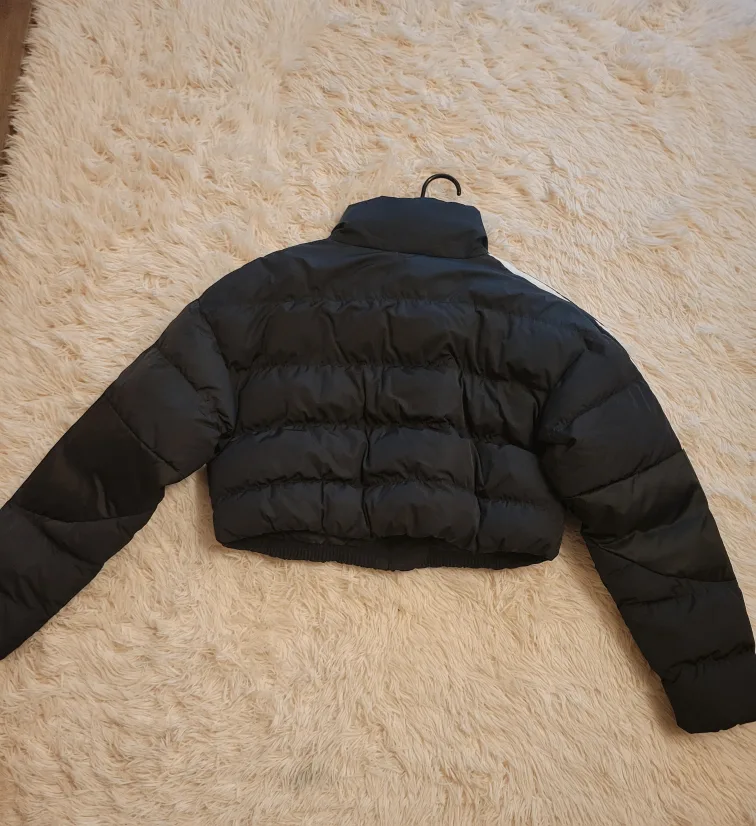 Small Adidas Black Cropped Puffer Jacket image indicator(2)