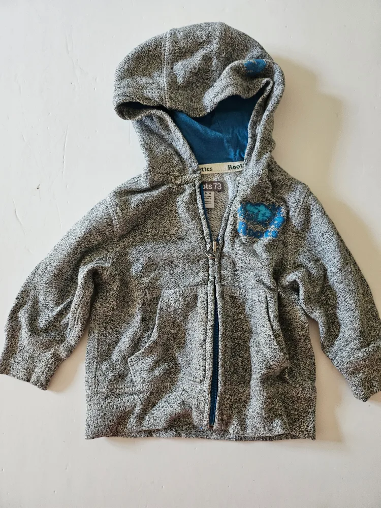Roots 73 Kids' Grey Hoodie - Size M/M 🇨🇦 thumbnail