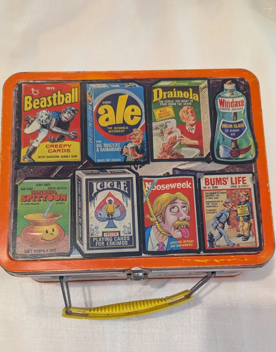 Vintage CP Rail Lunchbox with Topps Wacky stickers image indicator(6)