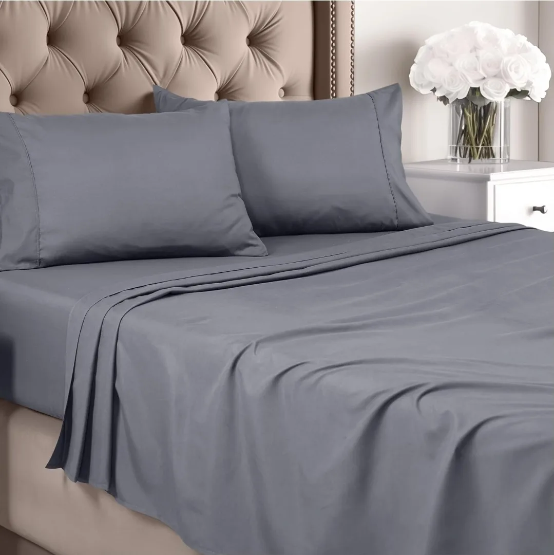 Queen Size 4pc Sheet Set - Grey 🇨🇦 thumbnail