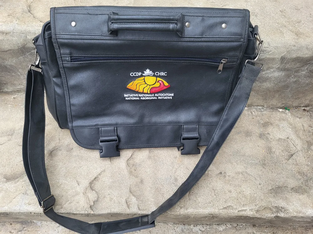 Black Leather Messenger Bag thumbnail