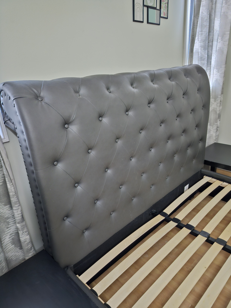 Upholstered Bed Frame with Headboard - photo 2