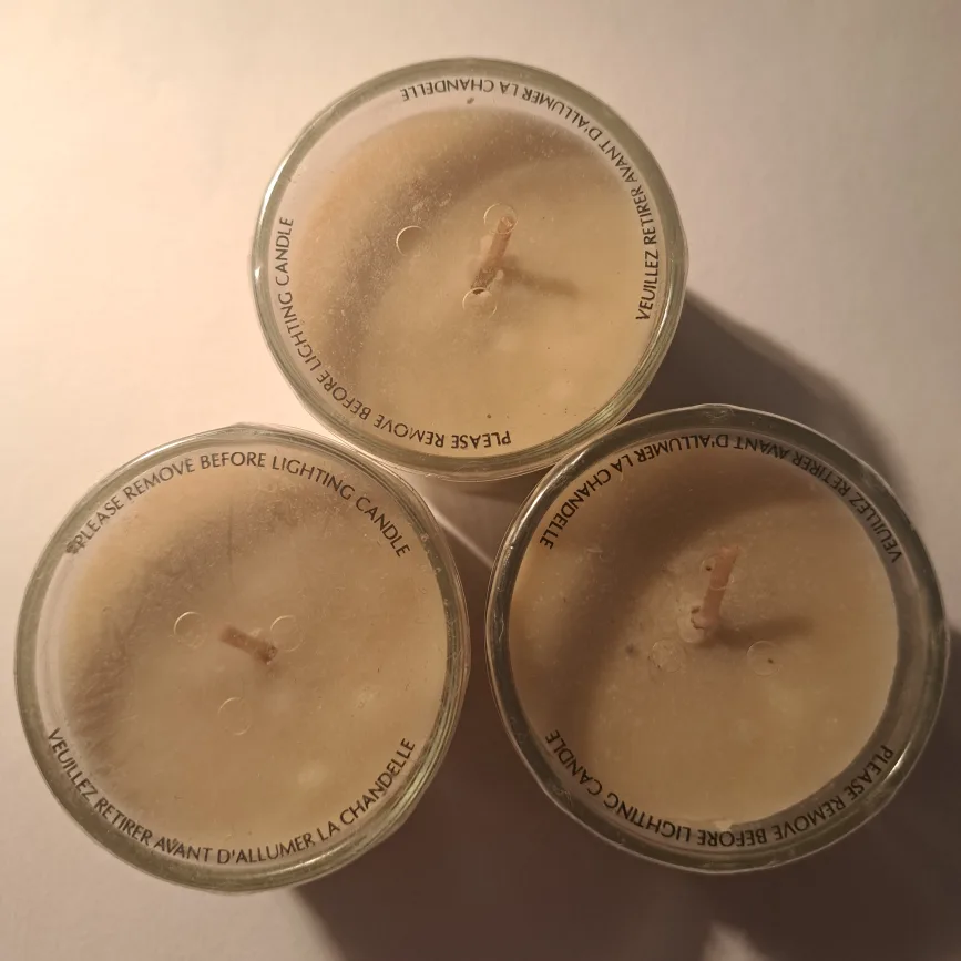 3 unused White Barn Bonfire Maplewood mini Candles image indicator(3)
