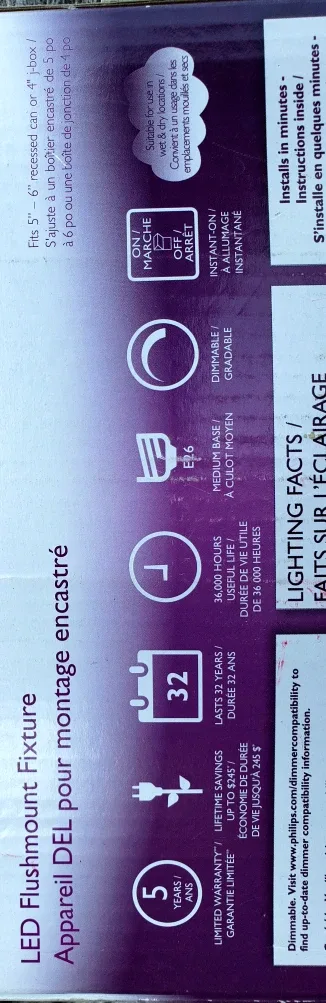 Philips 8" LED Flushmount Light Fixture image indicator(6)