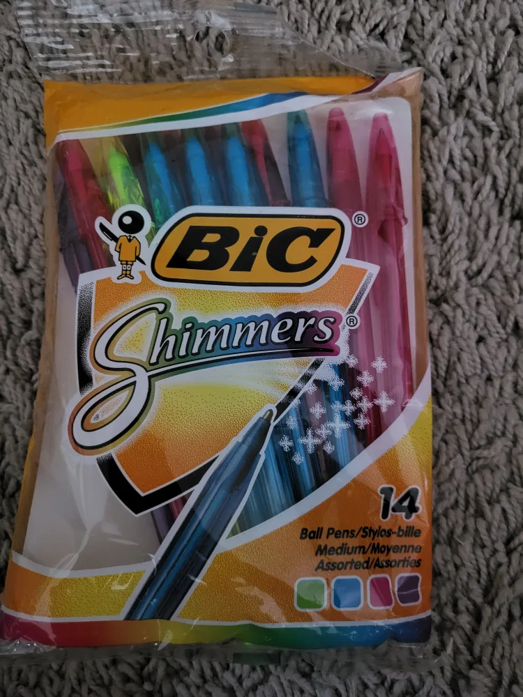BIC Shimmers Ball Pens - 14 Pack thumbnail