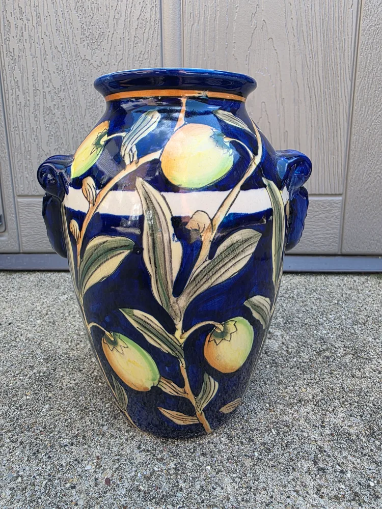 Cantagalli Majolica Antique Vase Late 19th Century Italy thumbnail