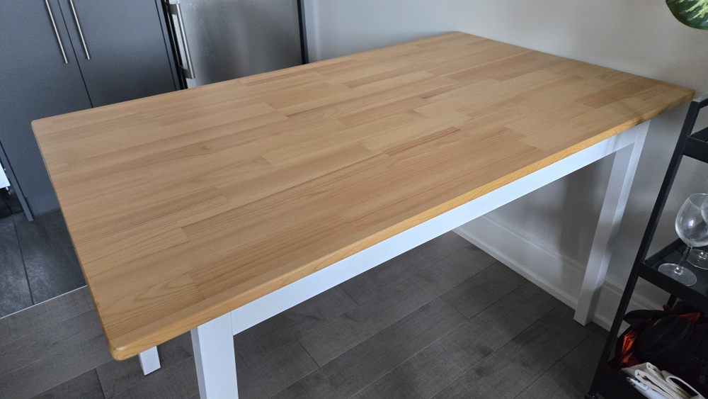 Moving Out Sale - IKEA Dining Table - Light Wood & White - photo 2