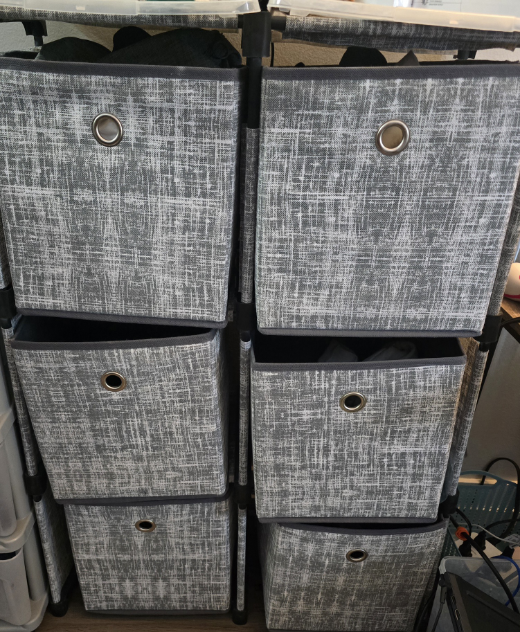 Grey Fabric Storage Bins - photo 2