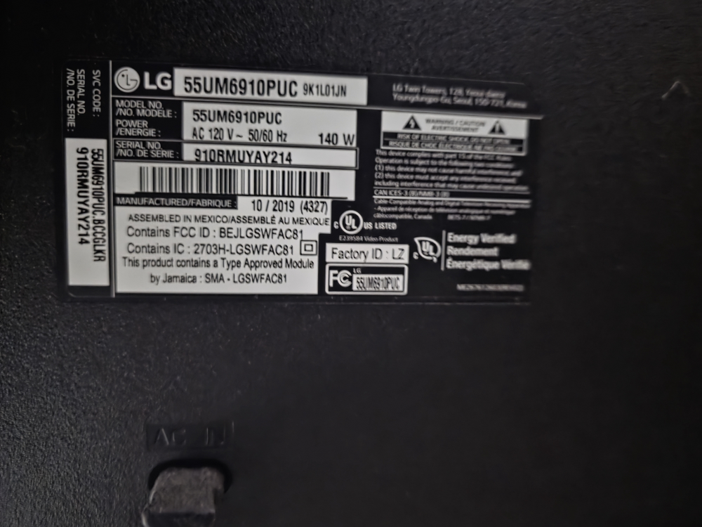LG 55UM6910PUC 55" 4K UHD TV - photo 2