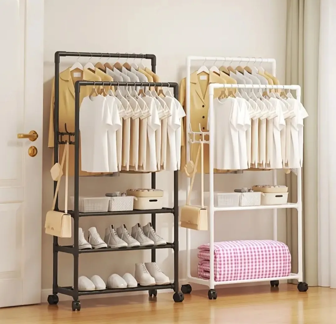 Rolling Garment Rack - White thumbnail