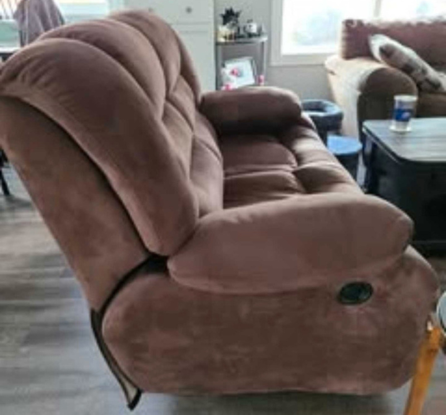 Brown Reclining Loveseat - photo 5