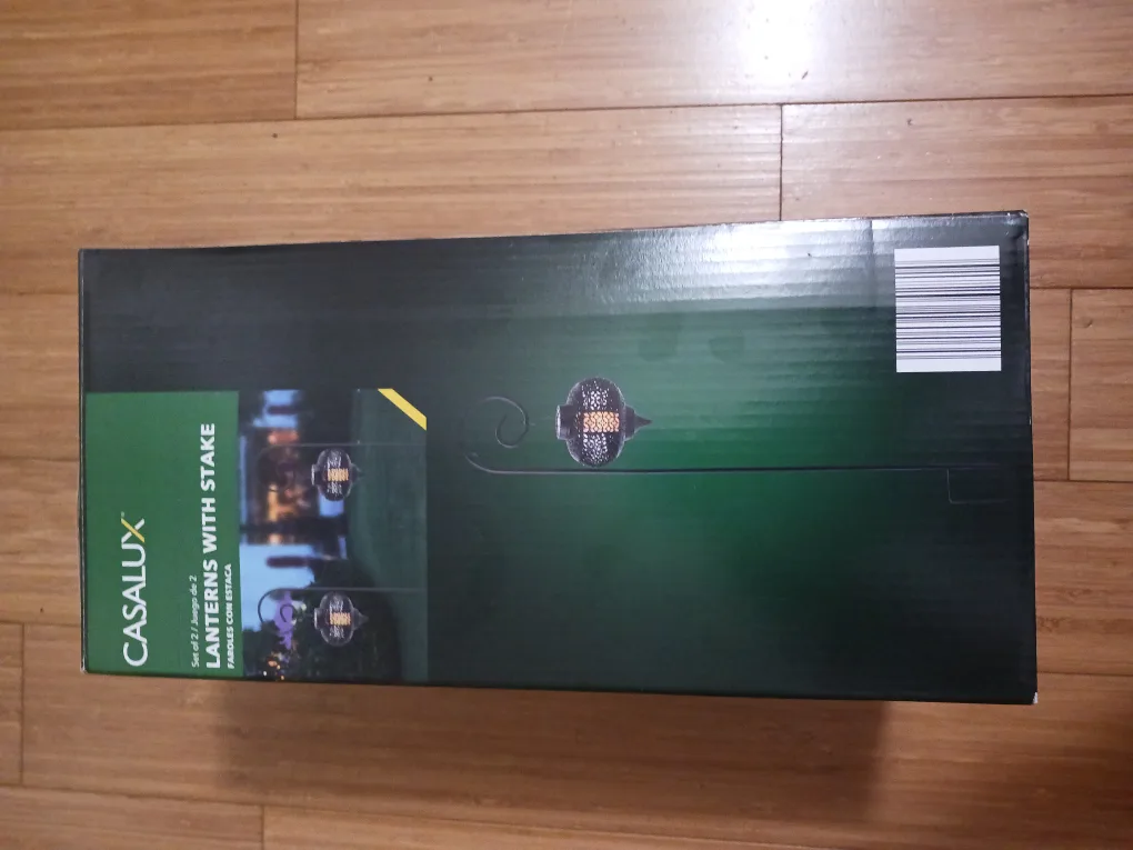 CASALUX Set of 2 Solar Powered Lanterns with Stake - New image indicator(2)