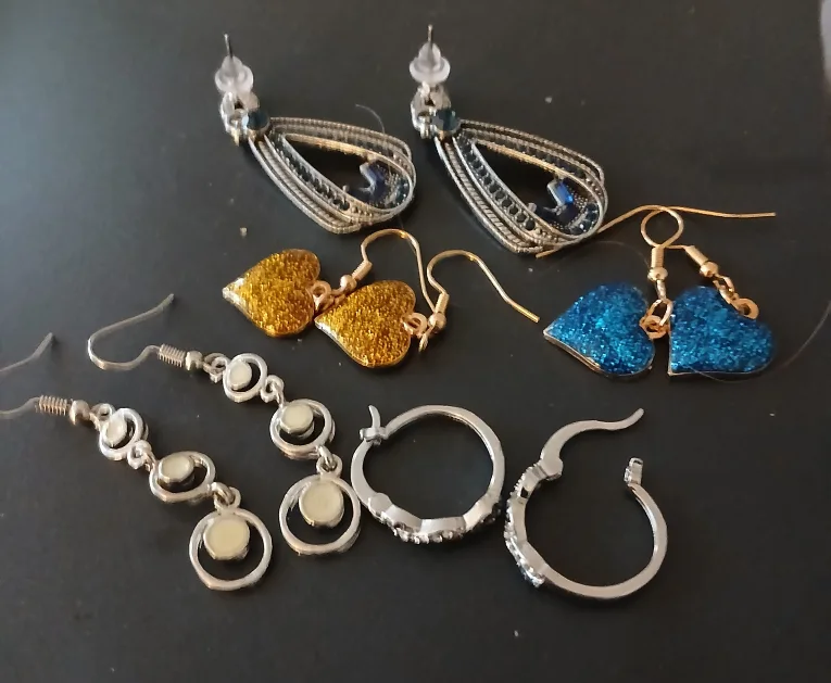 Assorted Earrings - Blue, Gold, Silver thumbnail