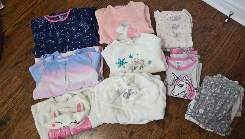 Girls' Pajama Bundle - Disney, Carter's, Orchestra - Size 8 thumbnail