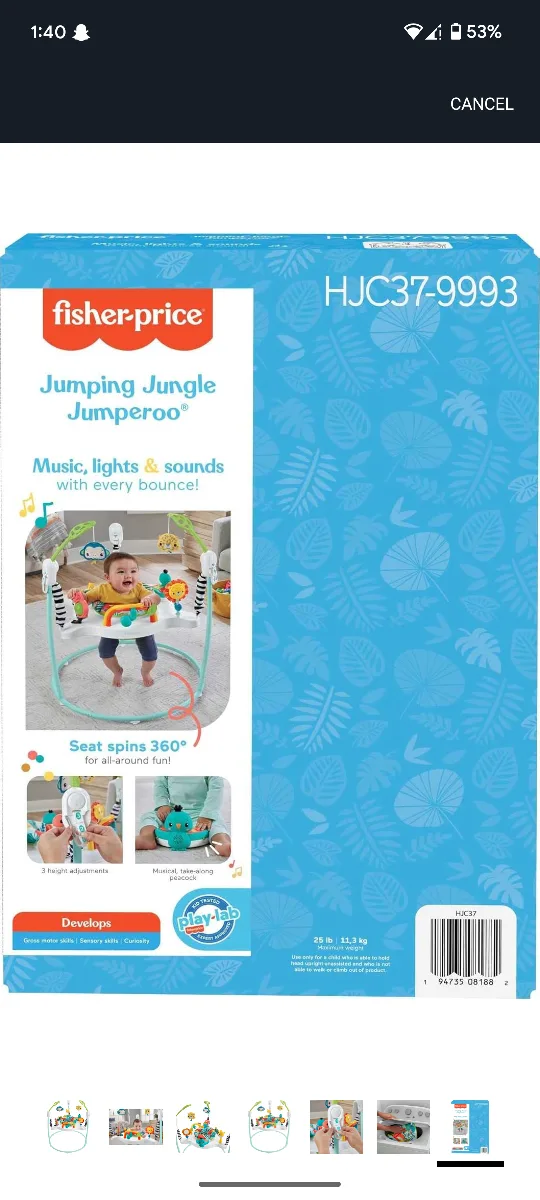 Fisher-Price Jumperoo Baby Activity Center image indicator(6)