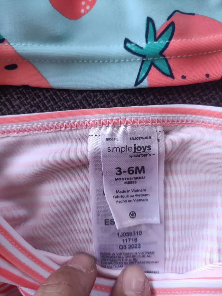 Simple Joys by Carter's 3-Piece Swimsuit Set, 3-6M image indicator(3)