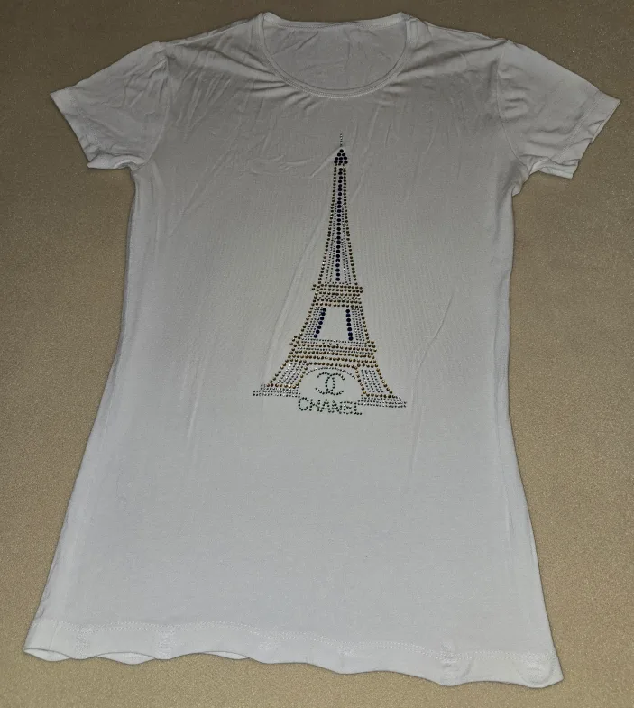 Chanel Eiffel Tower White T-Shirt thumbnail