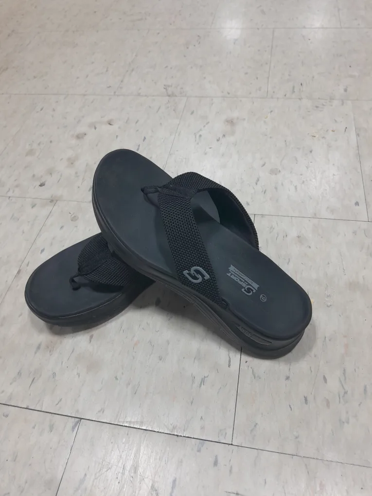 Skechers Sport Arch Fit Black Sandals Size 9 thumbnail