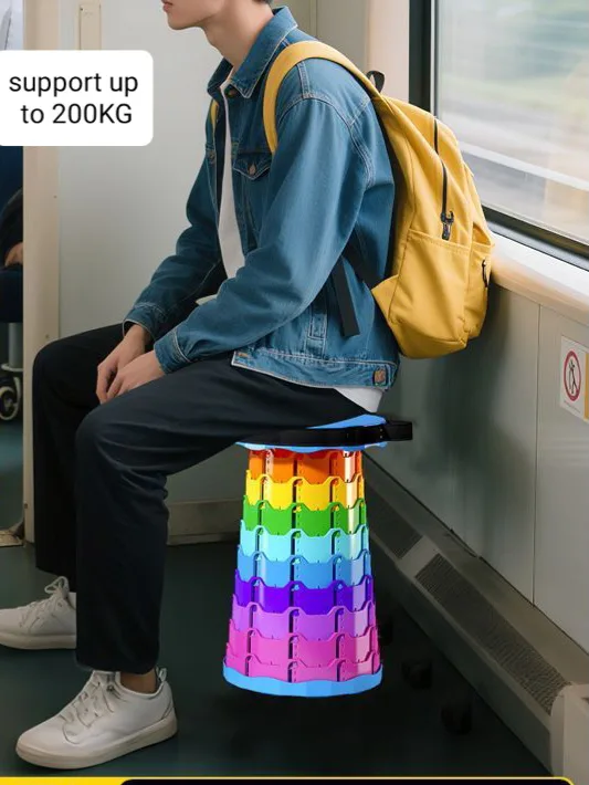 Portable Telescopic Adjustable Folding Stool thumbnail