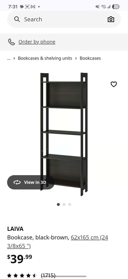 IKEA black wooden shelf with 6 bamboo boxes - photo 3