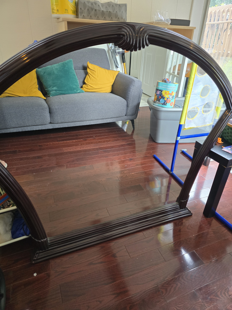 Brown Arched Mirror