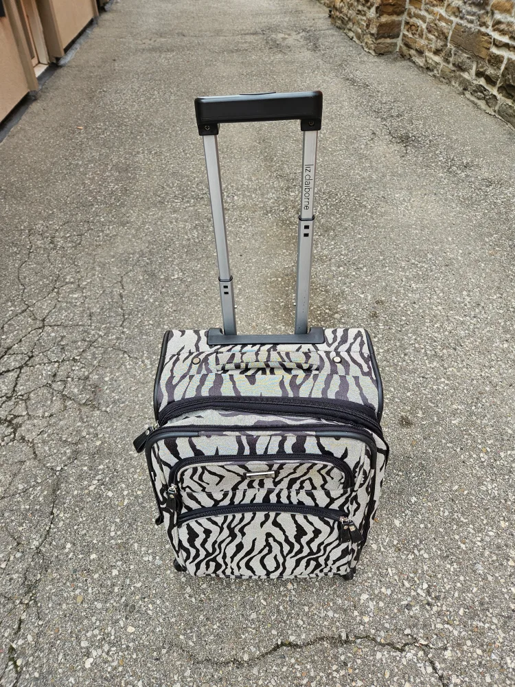 Liz Claiborne Carry-On Rolling Suitcase - Zebra Print thumbnail