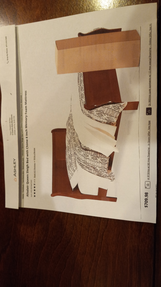 Ashley Alisdair Queen Sleigh Bed with Memory Foam Mattress - photo 4